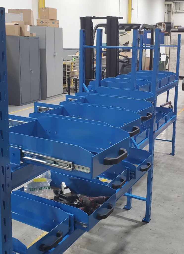 We Built Custom Built Heavy Duty Shelving Units for ACERO